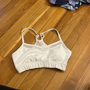 white sports bra